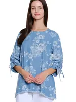 Tru Luxe Lace- Up Back Chambary Top