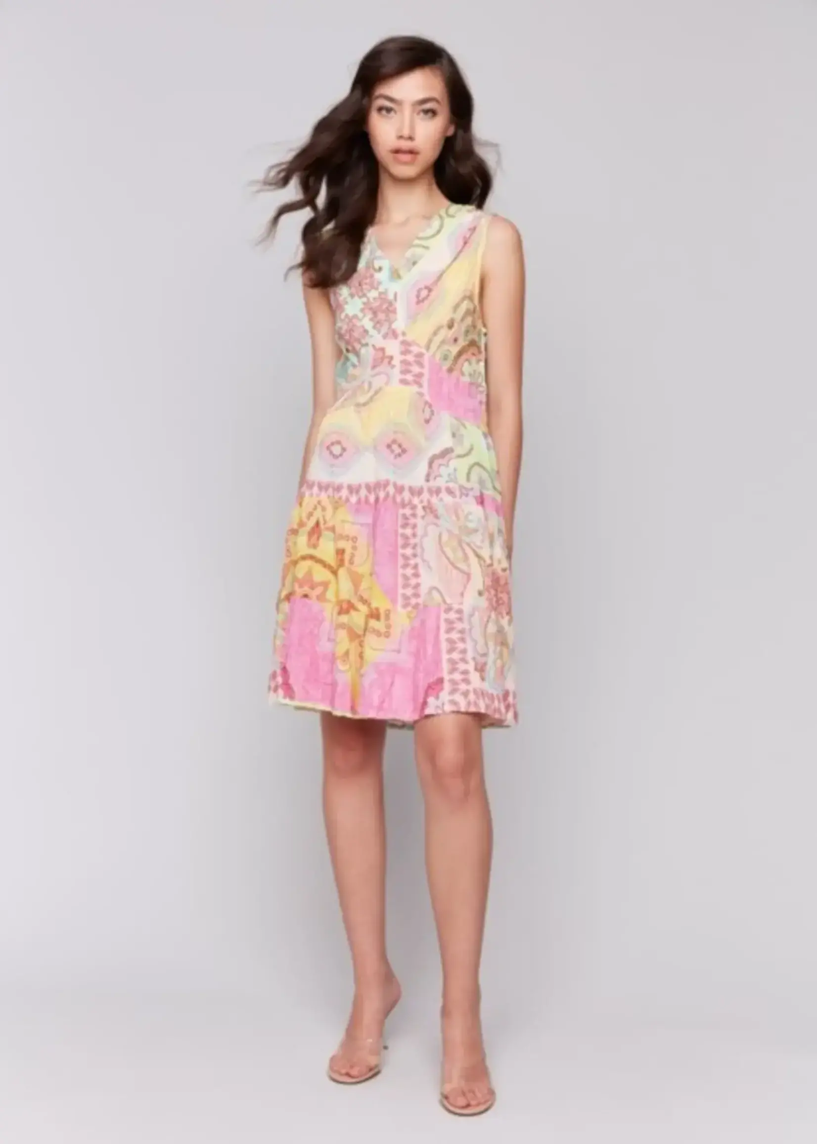 Charlie B Printed Tiered Dress