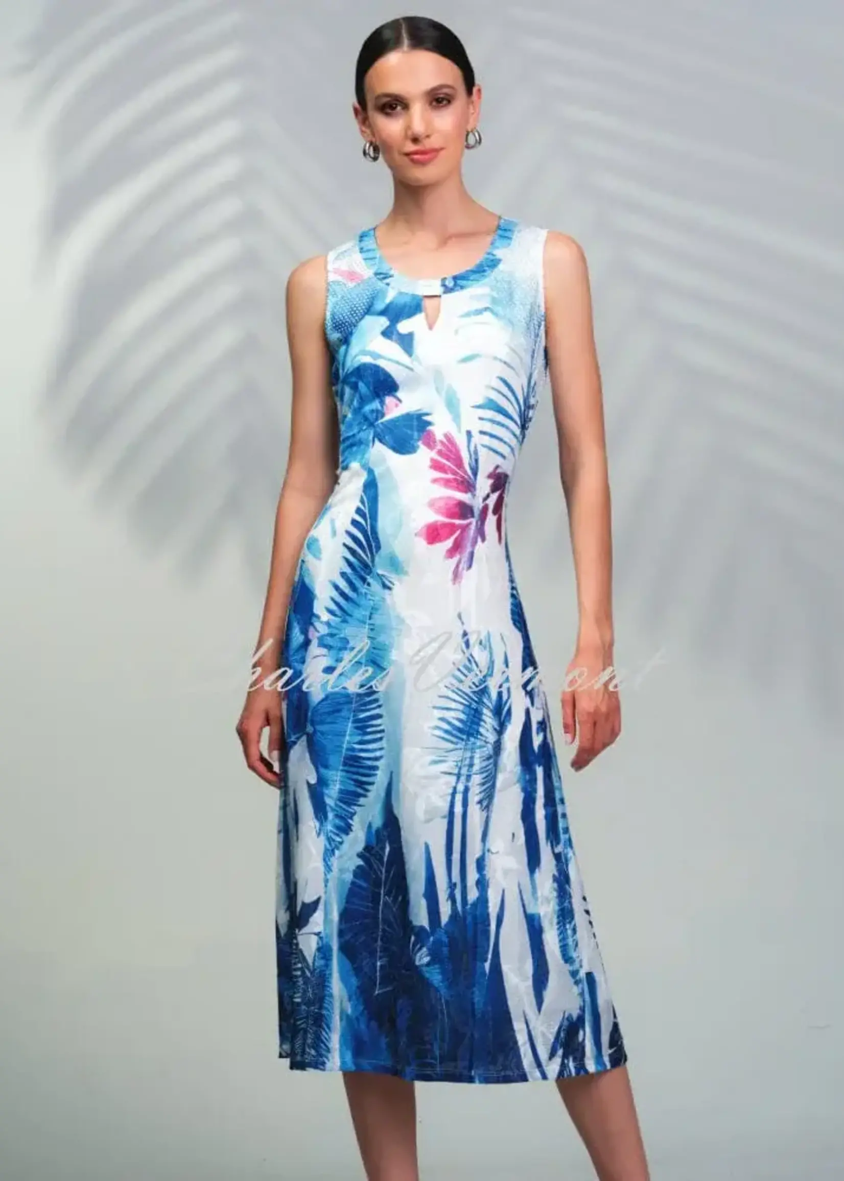 Alison Sheri Floral Key Hole Neckline
