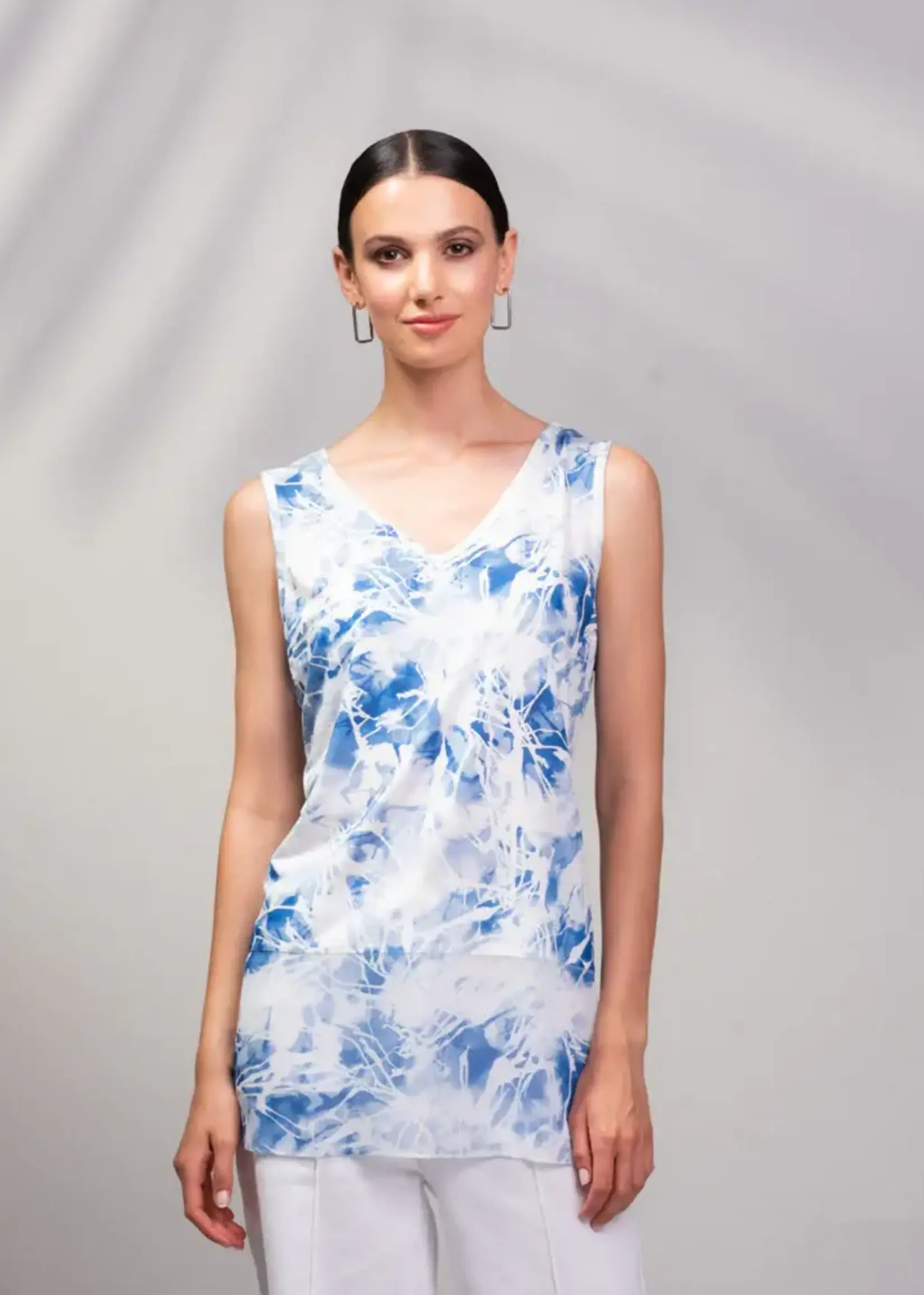 Alison Sheri Printed Tunic Tank Top