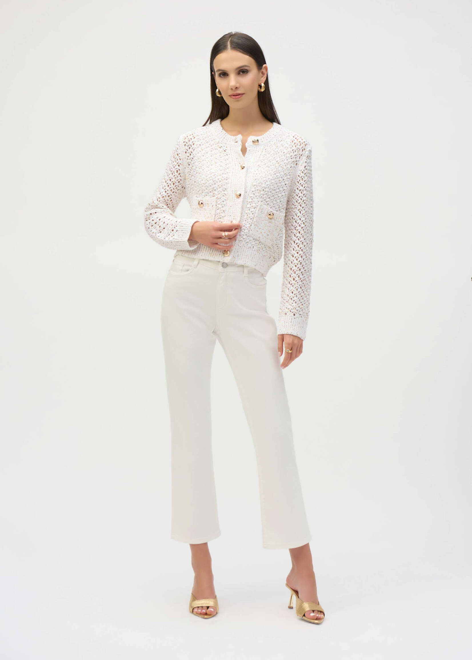 Joseph Ribkoff Button Closure Knit Cardi