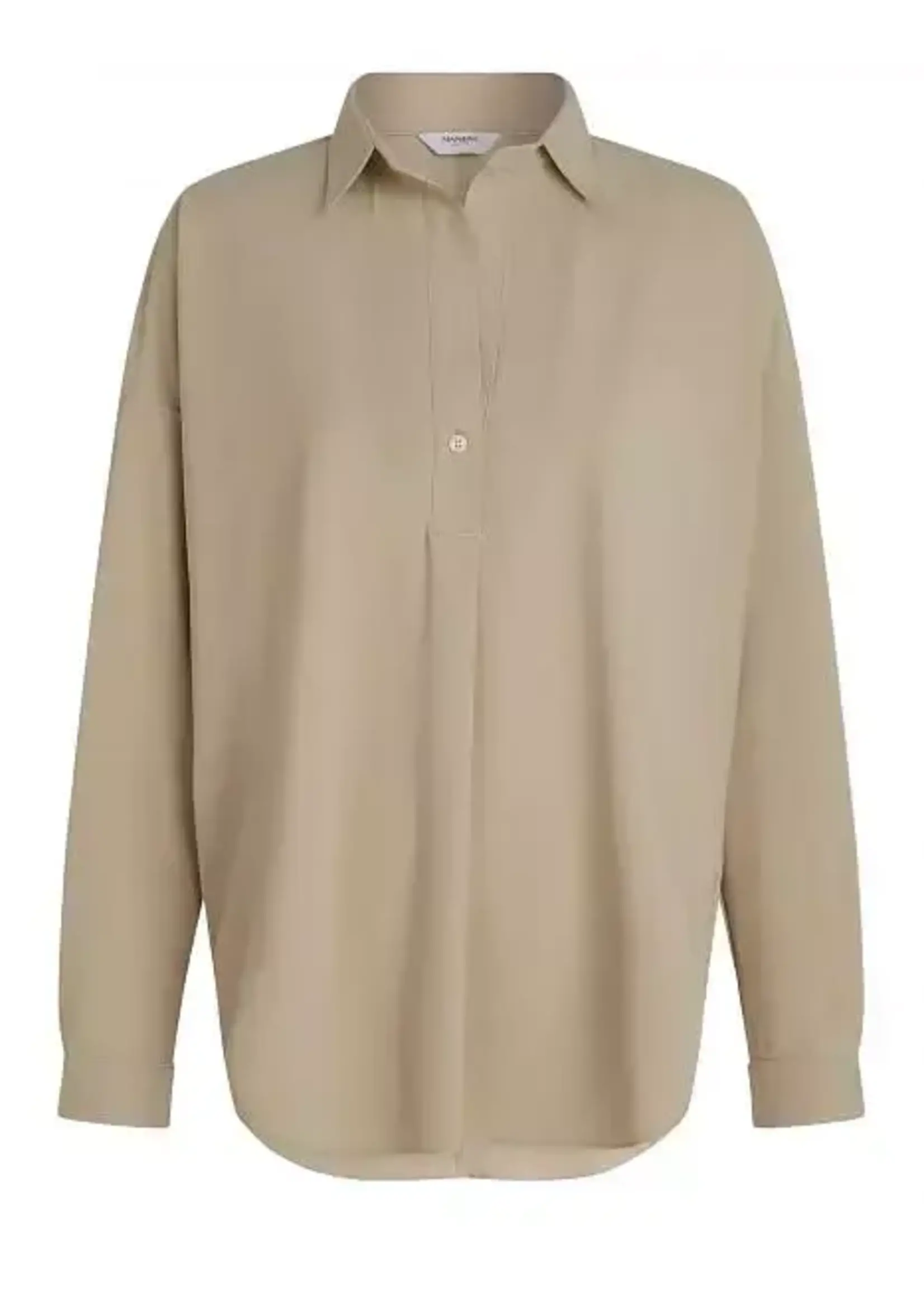 Penn & Ink Boxy Half Button Blouse
