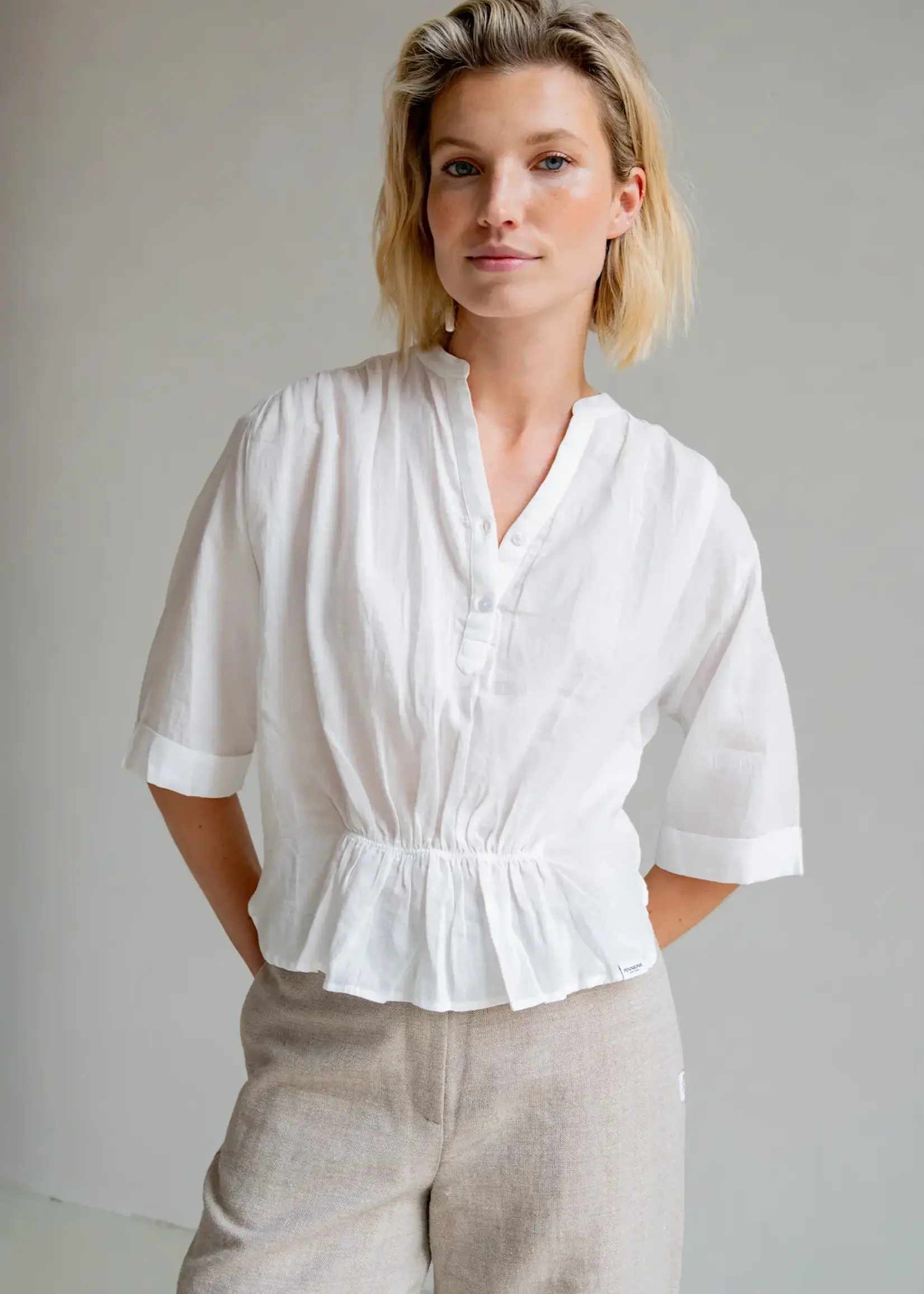 Penn & Ink Modren Twist Front Blouse