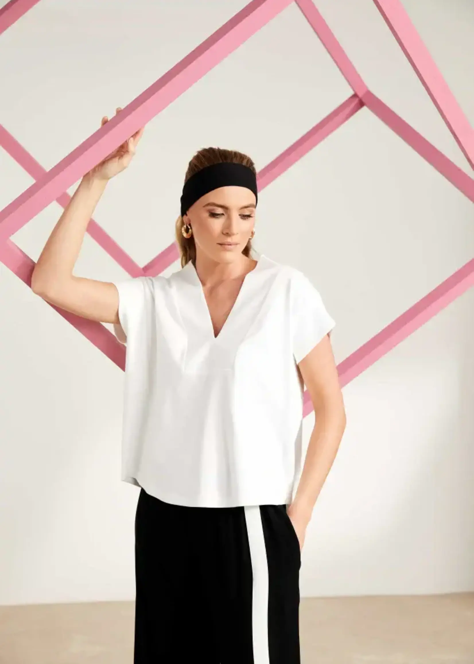 NAYA Wrap Over Detail Top