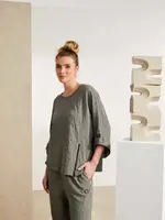 NAYA Embossed Crop Pant