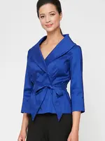 Alex evening Tie- Waist Taffeta Blouse