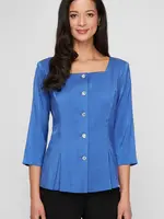 Alex evening Shimmer Square Neck Blouse