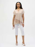 Joseph Ribkoff Asymmetrical hem v-neck