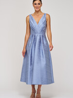 Kay Unger Pleated Surplice Bodice Olivia Dress