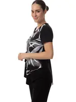 Bali Tropic Print Asymmetric Hem Top