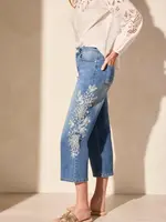 Tribal Embroidered Crop Jean