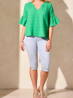 Tribal Raglan Sleeve Peasant Top
