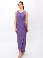 Alex evening Compression Sheath Cascade Detail Gown