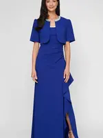Alex evening Bolero Jkt Ruffle Cascade Gown