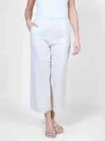 Angela Mara Crop Metalic Wide Leg Pant