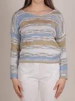Angela Mara Marble V-Neck Top