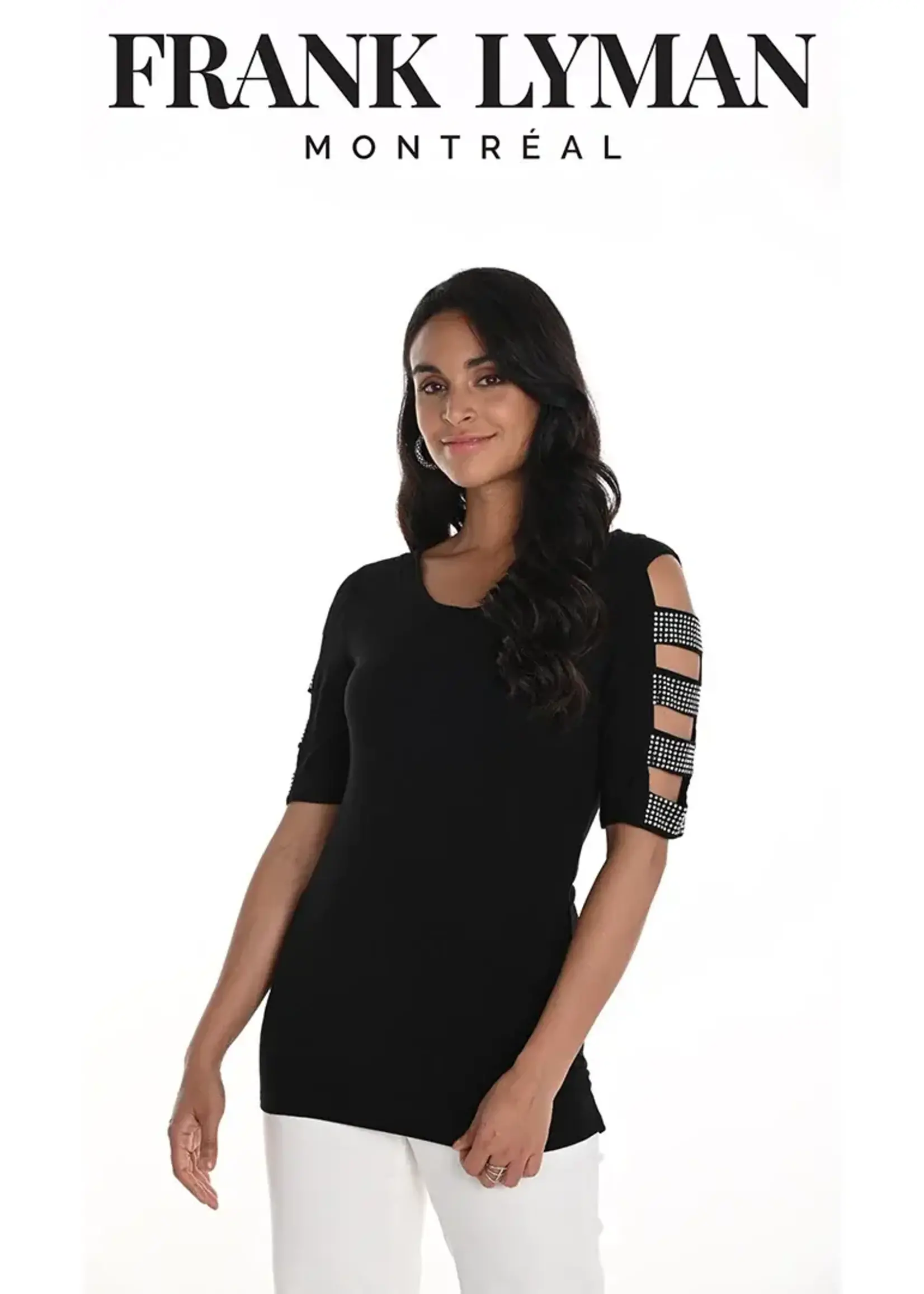 Frank Lyman Daimante strap sleeve top