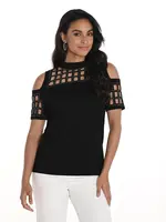 Frank Lyman Cold Shoulder Cut-Out Top