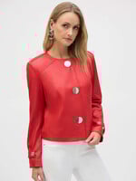 Joseph Ribkoff Faux Suede Boxy Jkt