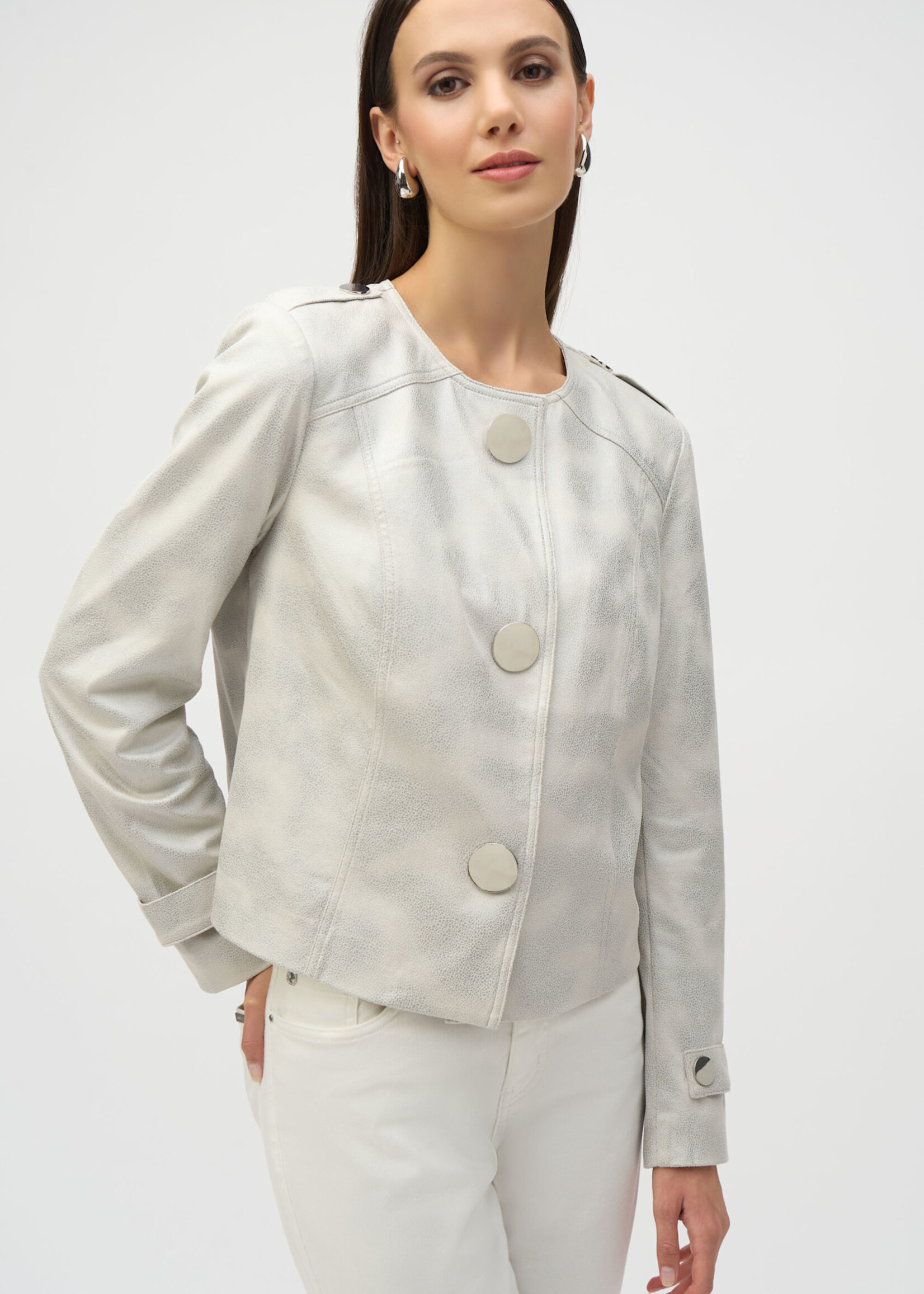 Joseph Ribkoff Faux Suede Boxy Jkt
