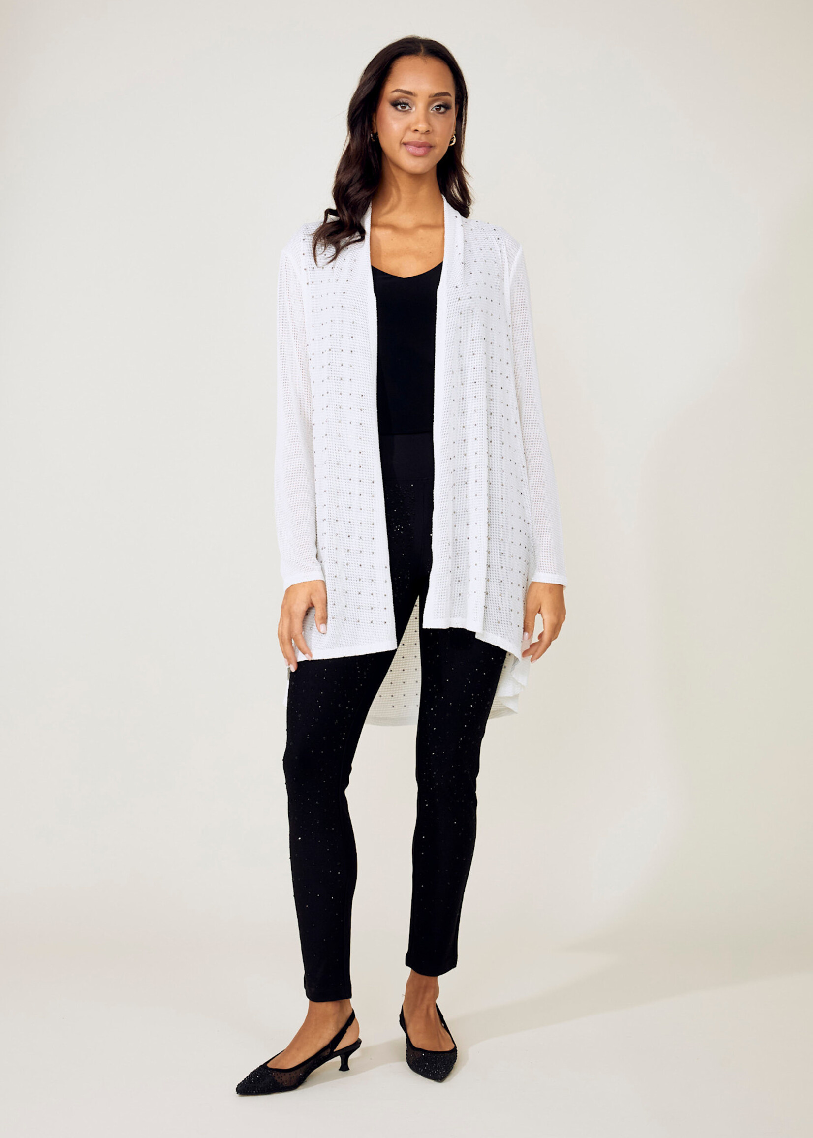 Frank Lyman Mesh Rhinestone Cardigan