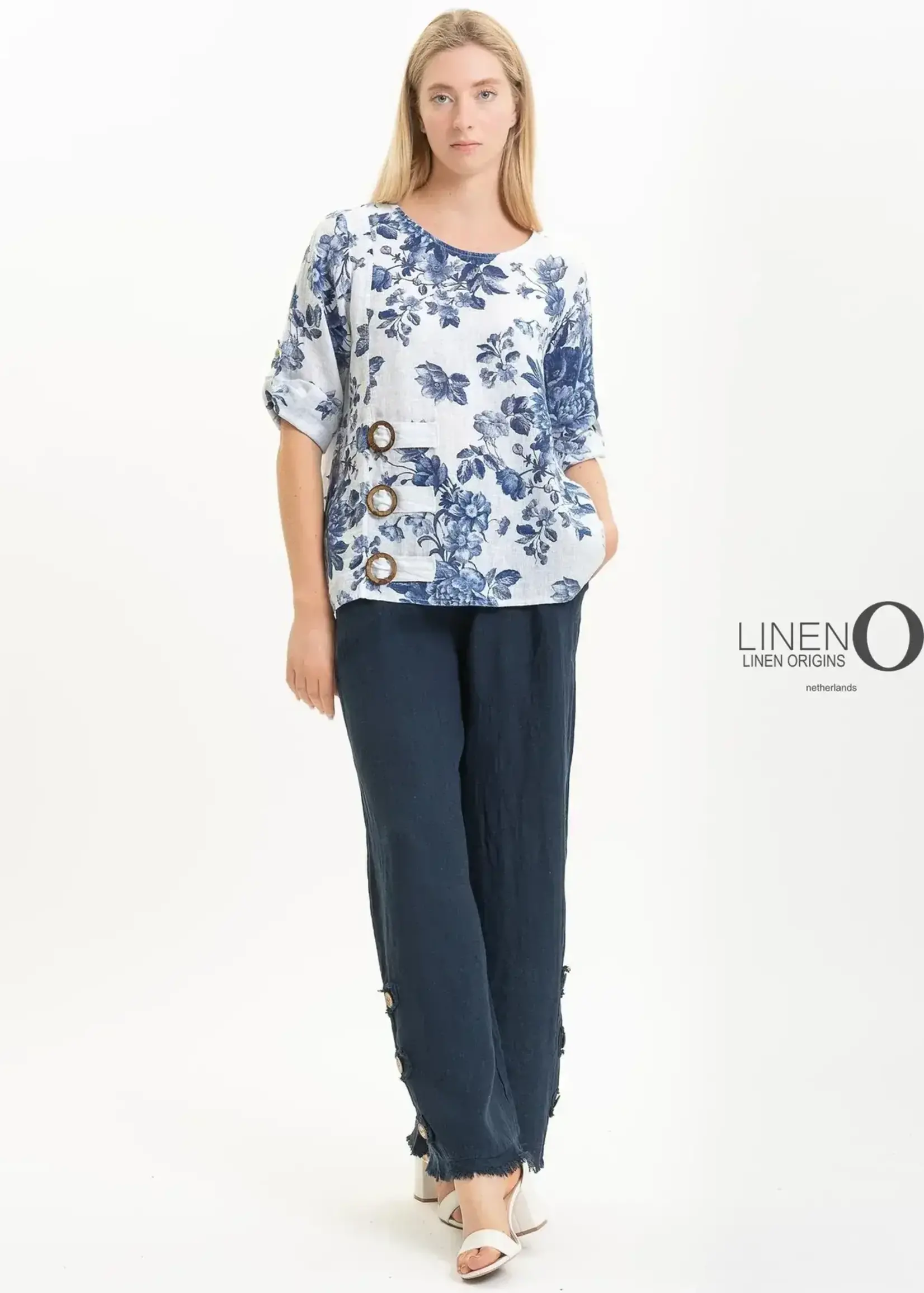 Linen Luv French Linen Floral Tunic