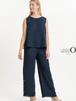 Linen Luv French Linen High-neck Tank