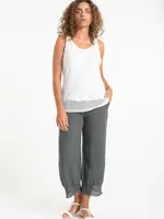 Linen Luv French Linen Mesh Hem Tank