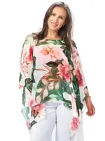 RAPZ Mix Print Sheer Poncho