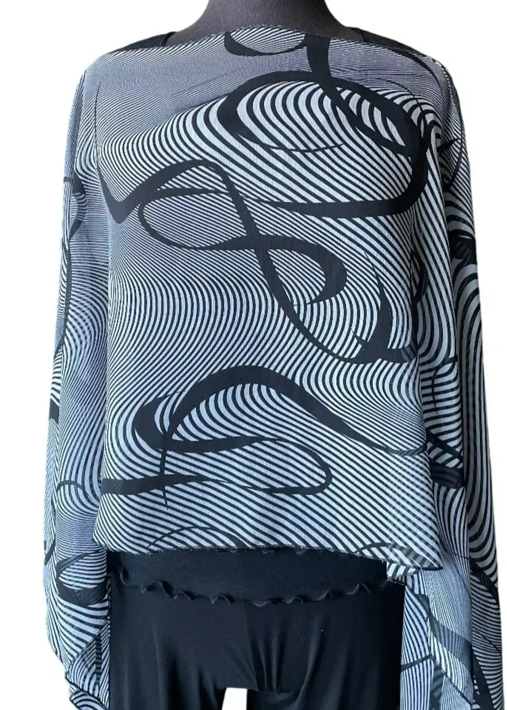 RAPZ Mix Print Sheer Poncho