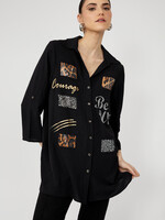 Frank Lyman Embellished Button Blouse