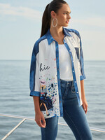 Frank Lyman Graphic Button Blouse