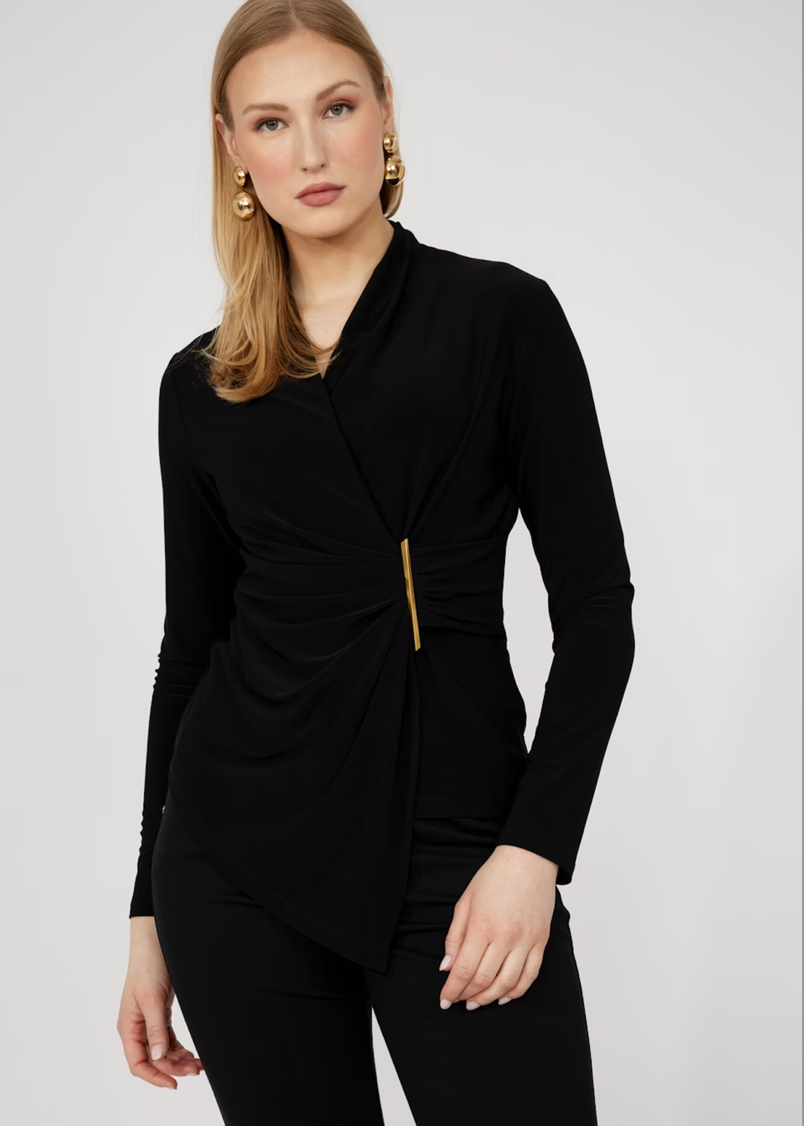 Frank Lyman Ruched Wrap Style top