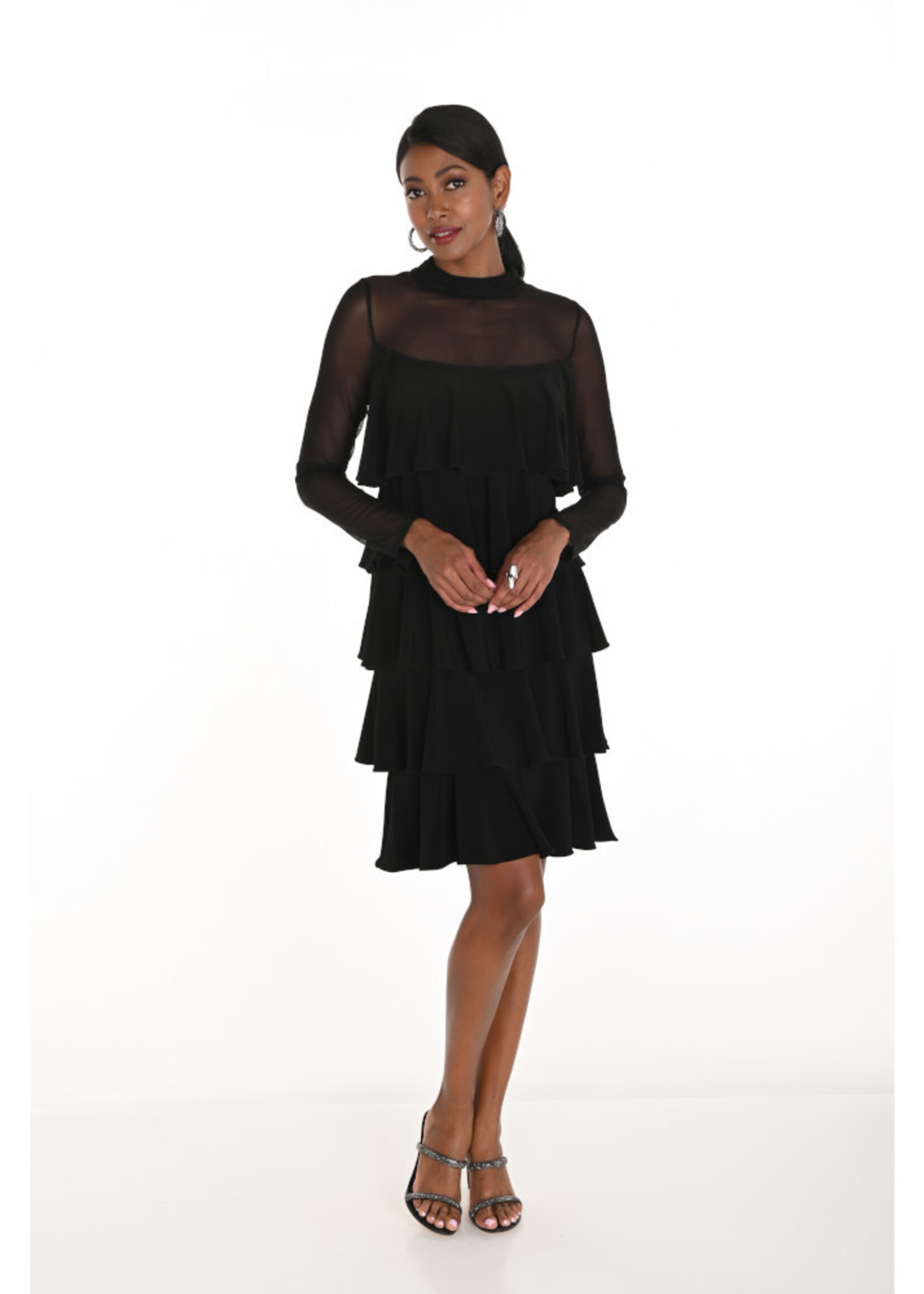 Frank Lyman High-Neck Tiered Mini