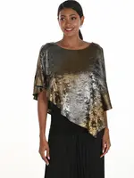 Frank Lyman Foil Metallic Cape Top