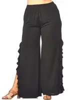 RAPZ Ruffle Jersey Print Pant