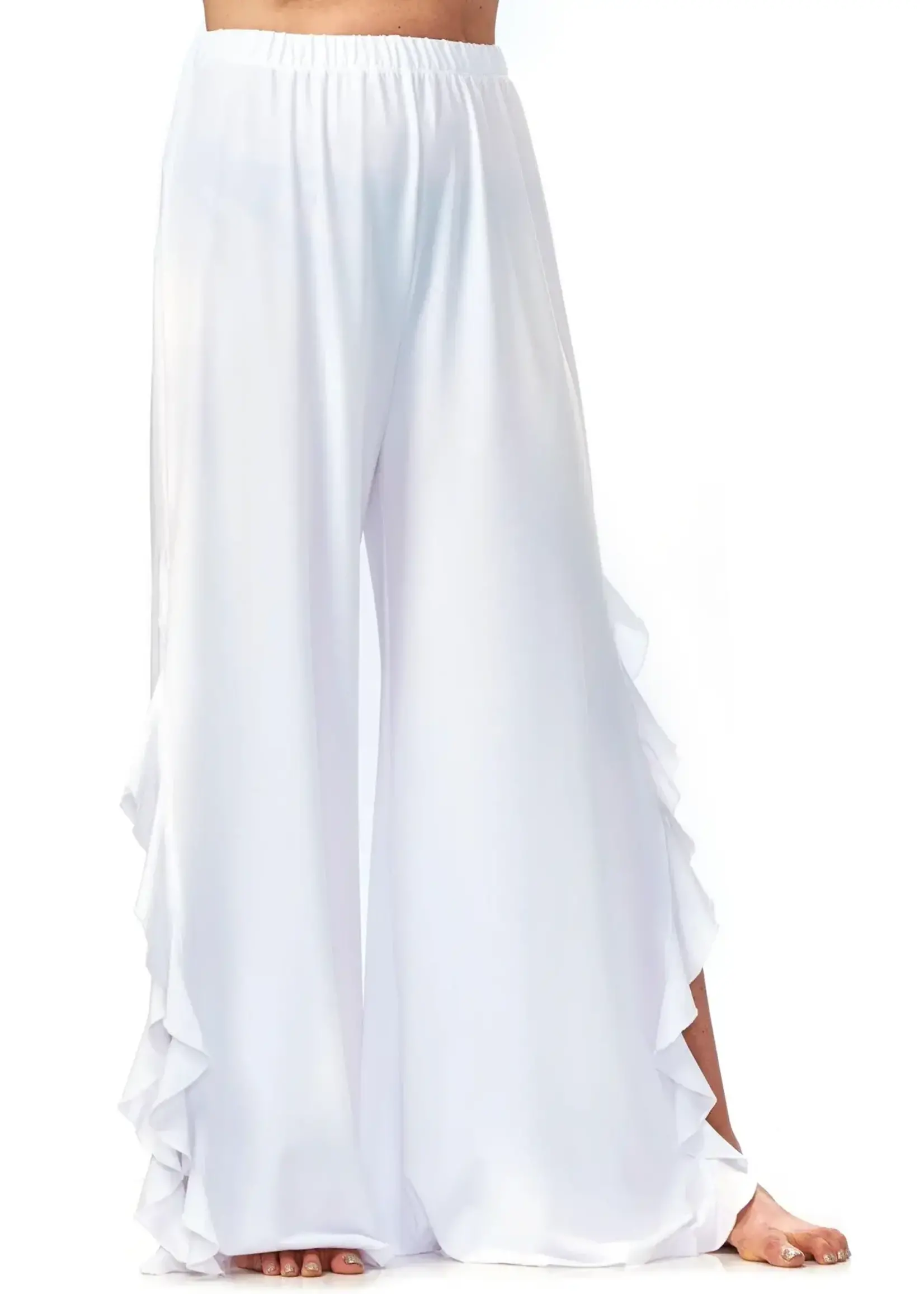 RAPZ Ruffle Jersey Print Pant