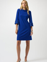 Joseph Ribkoff Mini Shift Dress w/ Fringe Cuff