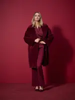 Joseph Ribkoff Faux Fur Notch Collar Coat