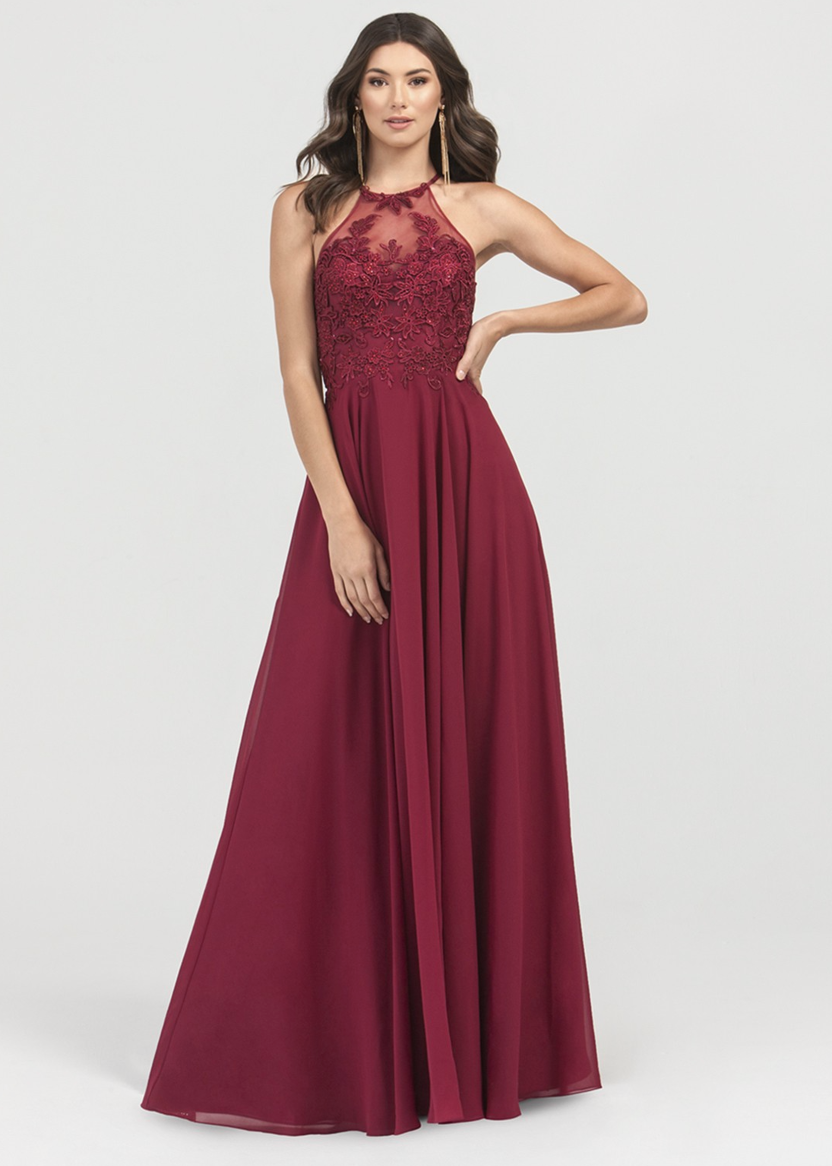 MGNY Halter Neck Adorned w/ Intricate Beading