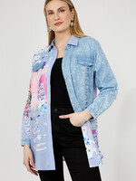 Frank Lyman Chic Embellished Print Blouse