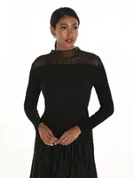 Frank Lyman Ribbed Rhinestone Top