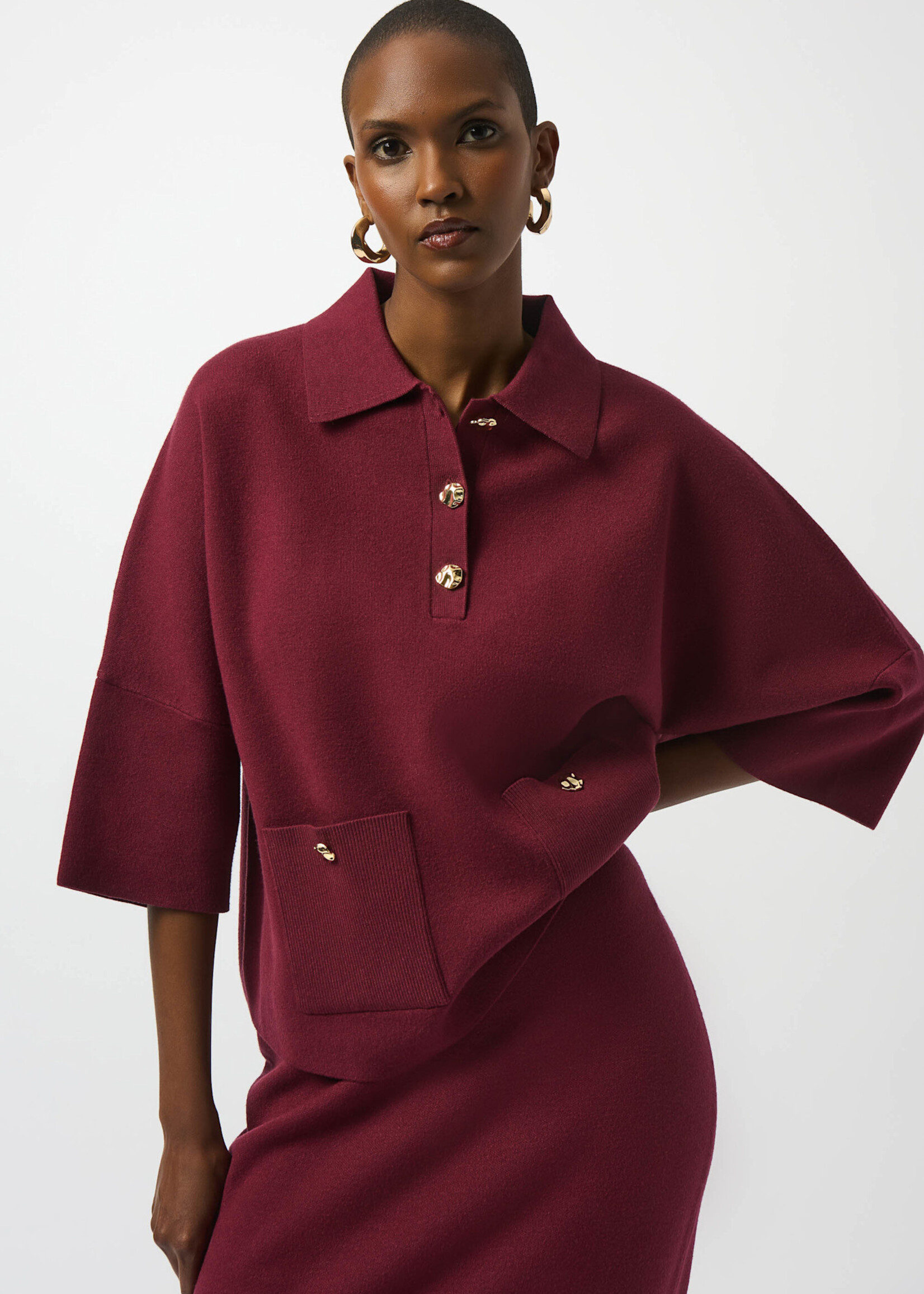 Joseph Ribkoff Button Closure Relax Fit Top