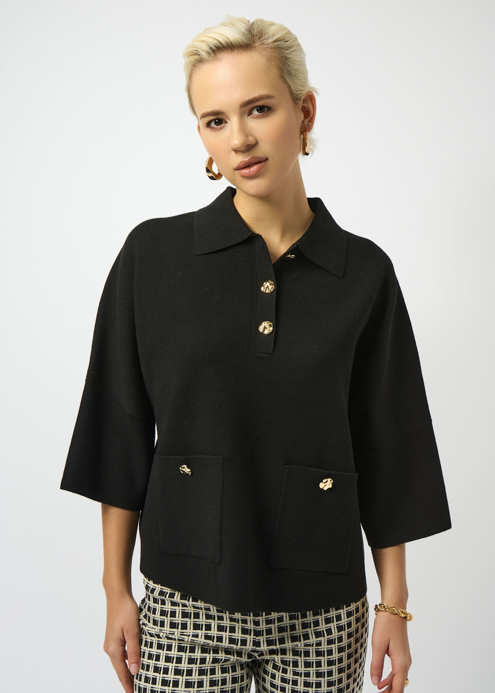 Joseph Ribkoff Button Closure Relax Fit Top