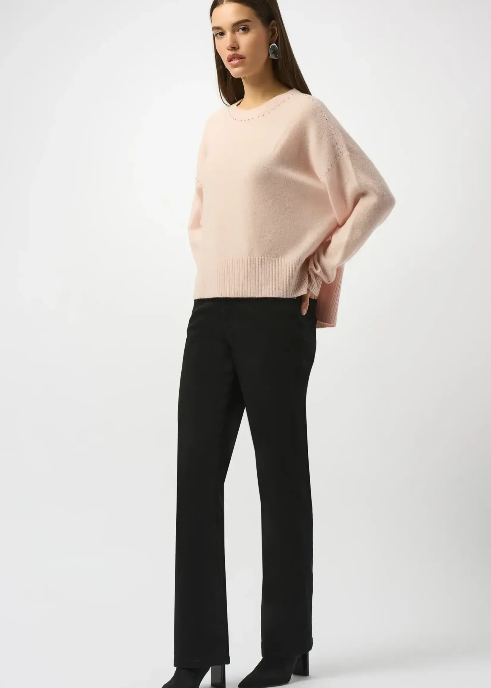 Joseph Ribkoff Studded Cashmere Crew Neck