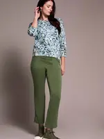 Tribal Crew Neck Print 3/4 Sleeve Top