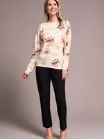 Tribal Printed Funnel Neck Sweater