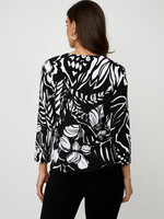 Frank Lyman Open Front Abstract Print Blazer