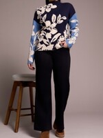 Tribal Jacquard Print Funnel Neck