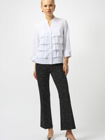 Joseph Ribkoff Ruffle Front Chic Button Blouse